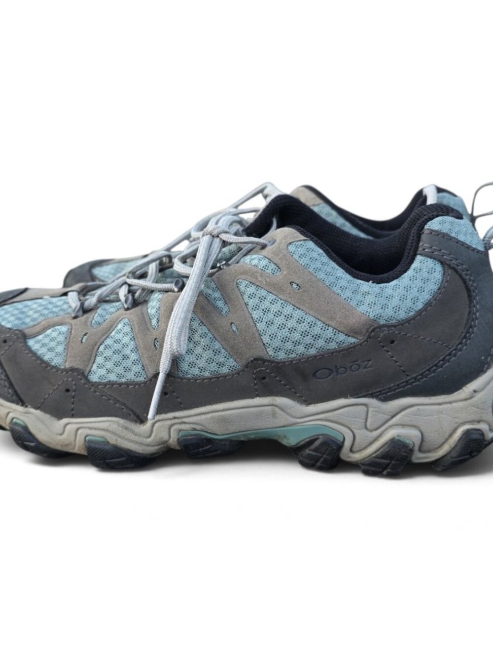 Oboz Luna Low Hiking Shoes Womens 10 Blue Gray Leather EU 41.5 - Picture 2 of 12